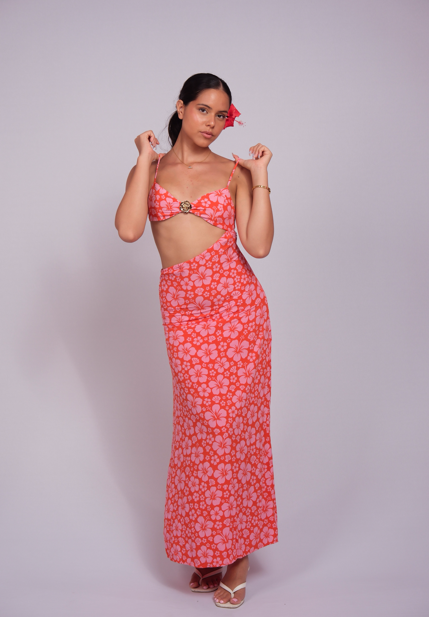 Valentina dress corail