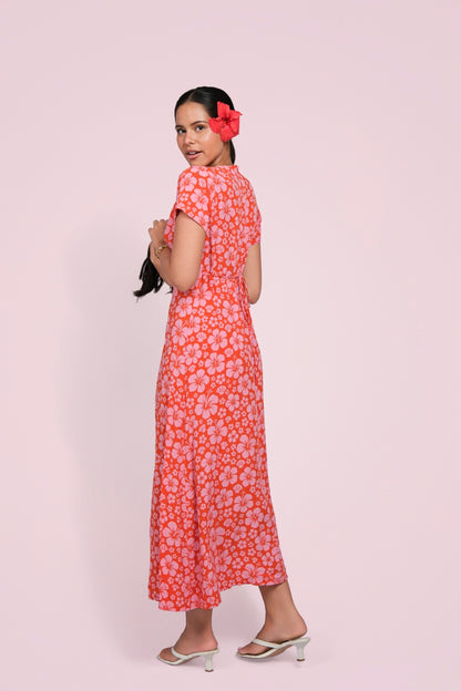 Oona dress corail