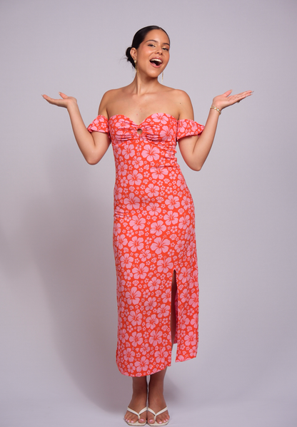 Miller dress corail