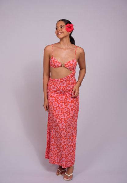 Valentina dress corail