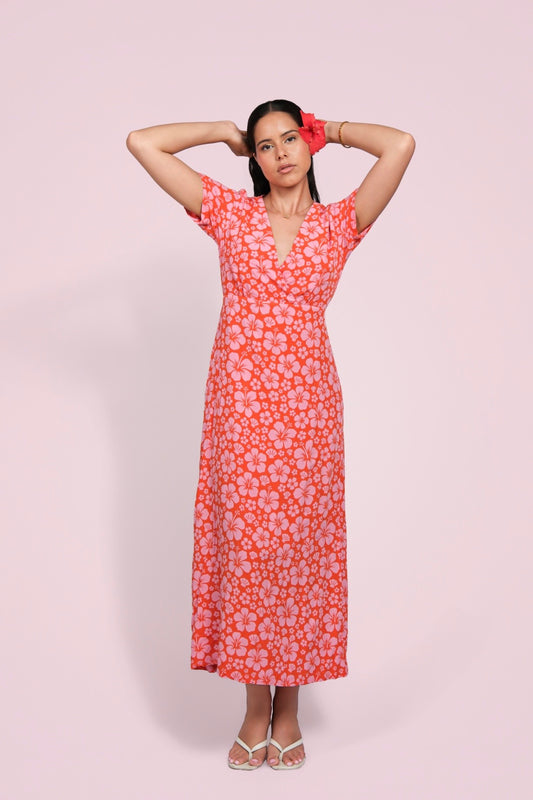Oona dress corail