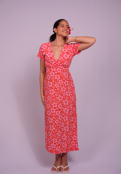 Oona dress corail