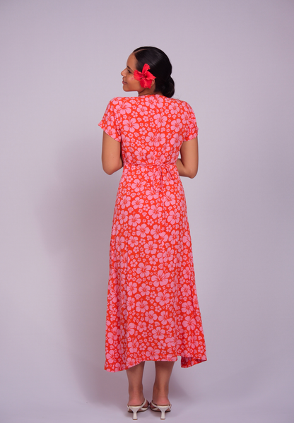 Oona dress corail